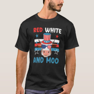 Camiseta Vaca Patriótica De Moorica Highland Del 4 De Julio