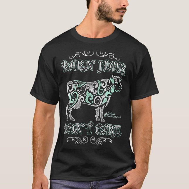 Camiseta Vaca Pelo de Granero No Me Importa (Anverso)