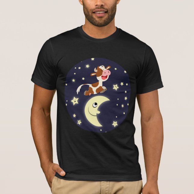 Camiseta Vaca Personalizado Cuesta Saltando Sobre La Camise (Anverso)