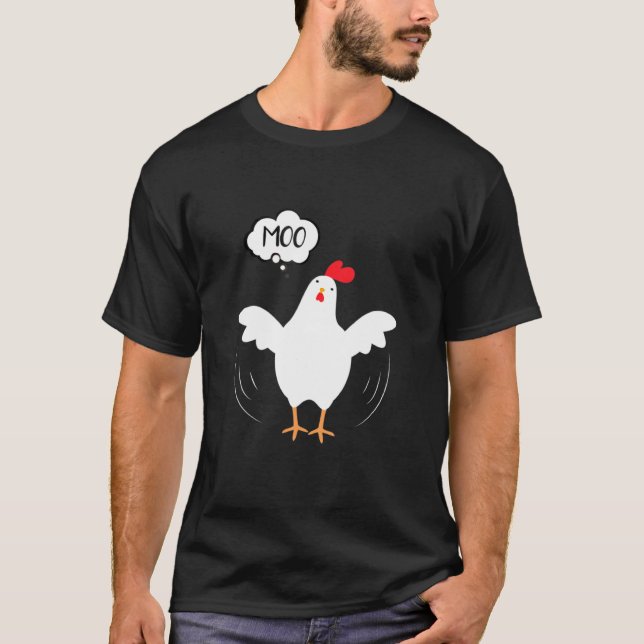 Camiseta Vaca Pollo Moo (Anverso)