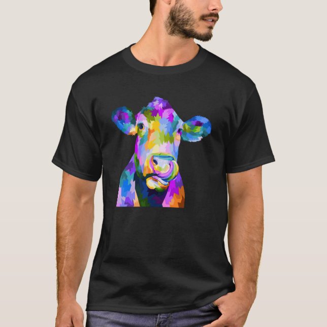Camiseta Vaca Pop Colorida (Anverso)