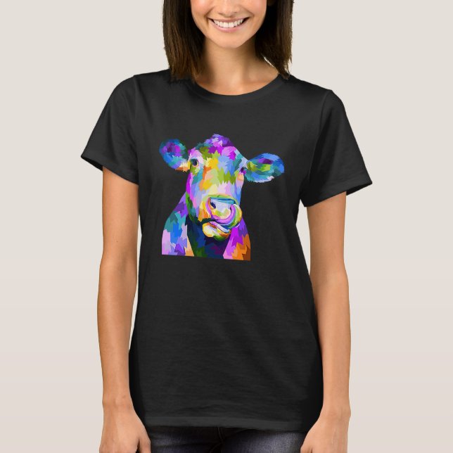Camiseta Vaca Pop Colorida (Anverso)