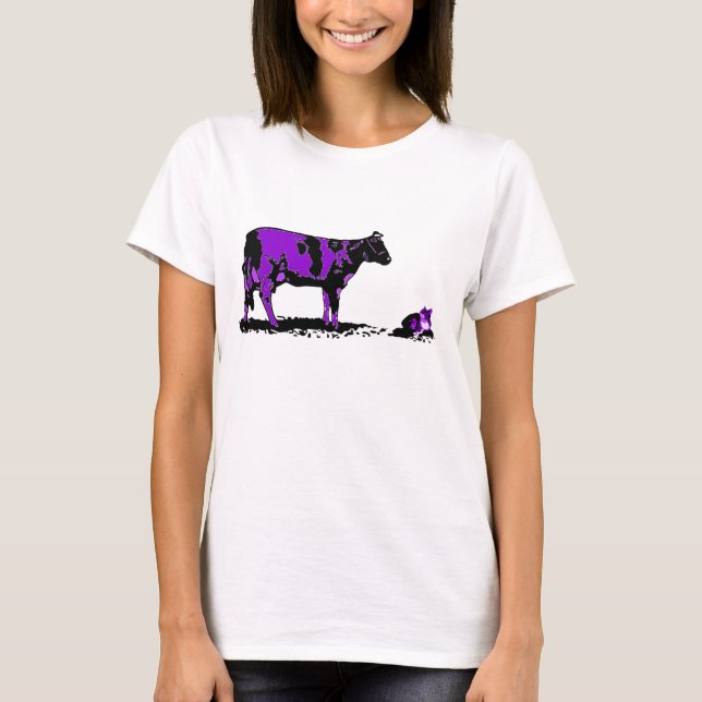 Camiseta Vaca púrpura (Anverso)