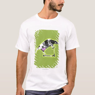 Camiseta Vaca que monta una vespa
