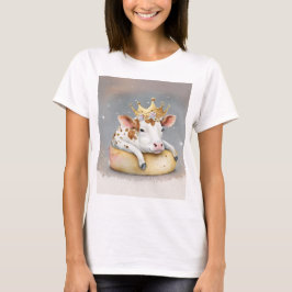 Camiseta Vaca Real Soñando en Trono de Queso