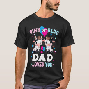Camiseta Vaca Revelación de Género del Bebé Papá Te Ama Ros