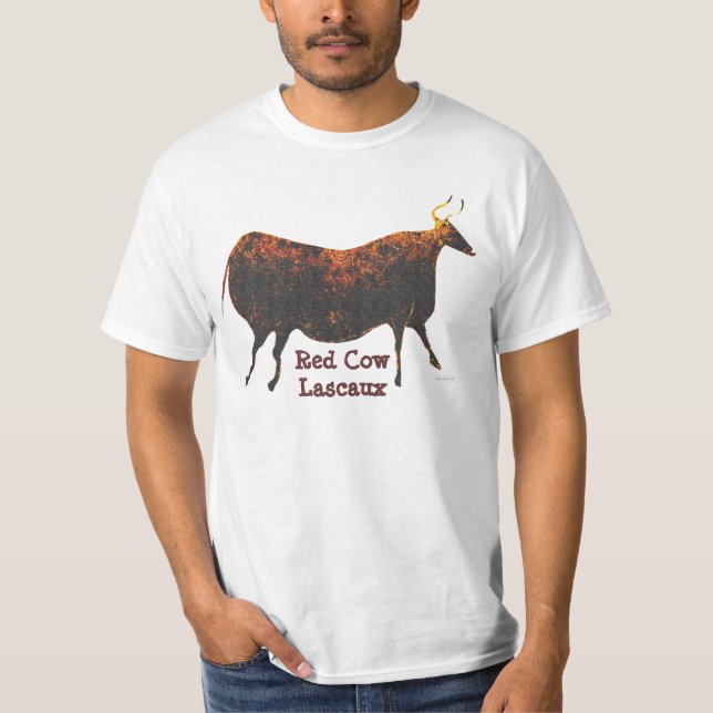 Camiseta Vaca roja de Lascaux (Anverso)