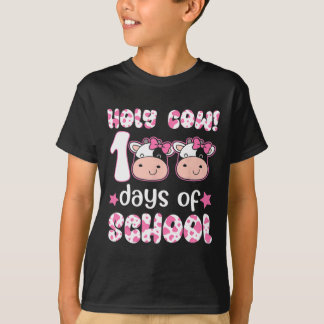 Camiseta Vaca Sagrada 100 Días De Escuela Maestros Alumnos 