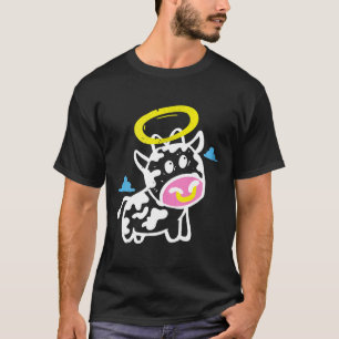 Camiseta Vaca Sagrada Cute Halo Vaca
