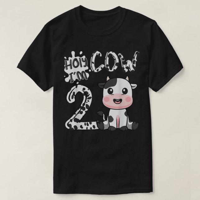 Camiseta Vaca Sagrada Soy De 2 Años Animales De Granja B (Diseño del anverso)