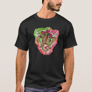 Camiseta Vaca Sandía Vibraciones de Verano Mooey Granjero N