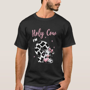 Camiseta Vaca Santa Cumpleaños 9 Vaca Arco Rosa 9 Años Gi