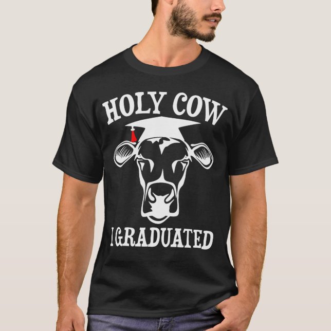Camiseta Vaca Santa Graduada Graduada De Vaca Precursiva (Anverso)