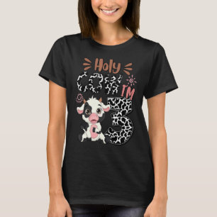 Camiseta Vaca santa Soy 3 Años Niño 3.ª Granja de animales