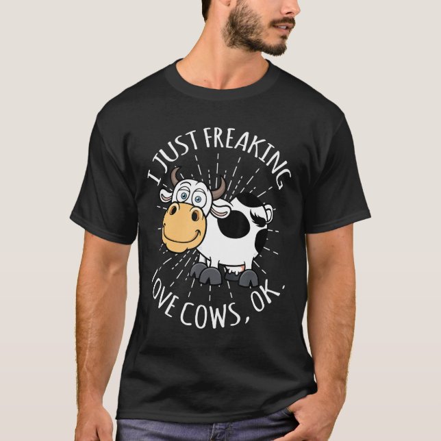Camiseta Vaca   Simplemente amo las vacas, está bien (Anverso)