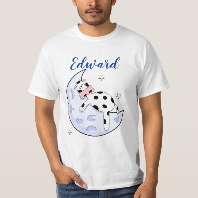 Camiseta Vaca sobre la luna (Anverso)