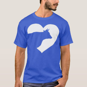 Camiseta Vaca, solo un Chica que ama el vintag de corazón d