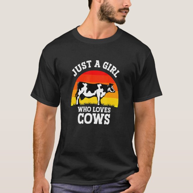 Camiseta Vaca, solo un Chica que ama la leche de carnicero (Anverso)