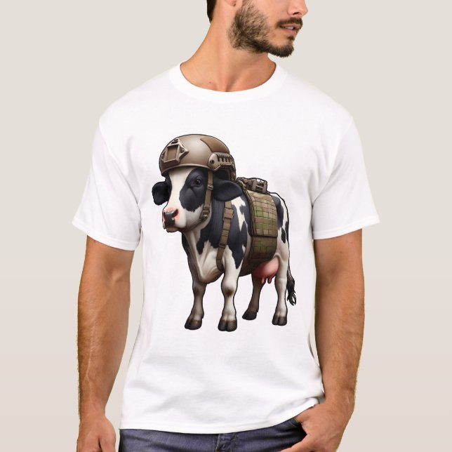 Camiseta Vaca táctica (Anverso)