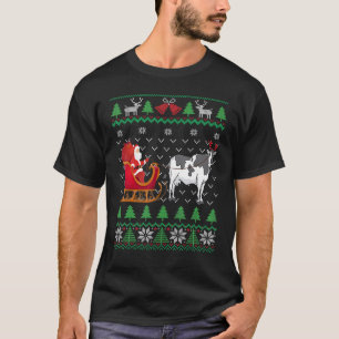Camiseta Vaca Tirando El Trineo De Santa Granjero De Lácteo