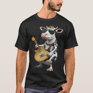 Camiseta Vaca tocando guitarra eléctrica  Animal Vaca  Guit