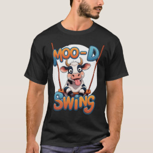 Camiseta Vaca Tonta Columpio de Humor Divertido