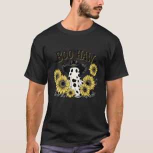 Camiseta Vaca vaquera de girasol espeluznante Halloween occ