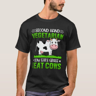 Camiseta Vaca vegetariana de segunda mano come hierba yo co