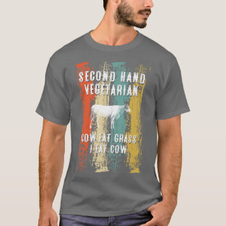 Camiseta Vaca Vegetariana De Segunda Mano Comen Grasa Grasa