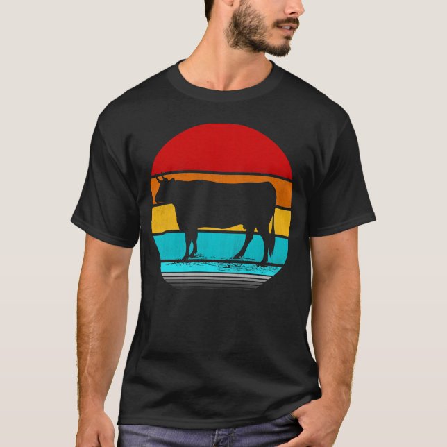 Camiseta vaca vinatera retro (Anverso)
