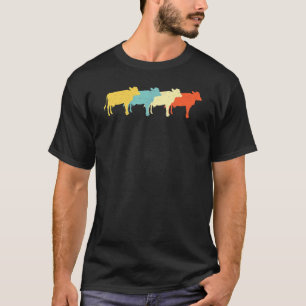 Camiseta Vaca Vintage Retro Novilla Ganado De Granja Años 6