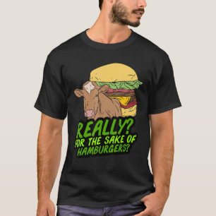 Camiseta Vaca y hamburguesa vegana