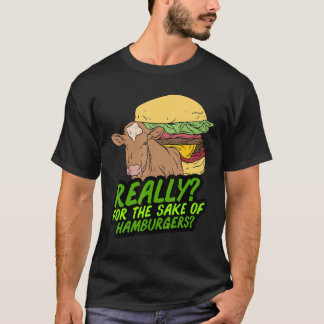 Camiseta Vaca y hamburguesa vegana