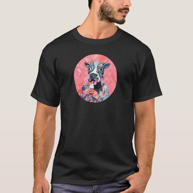 Camiseta Vaca y helado de realidad aumentada (Anverso)