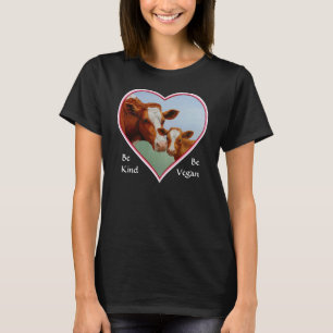 Camiseta Vaca y ternera Guernsey vegana