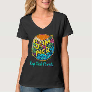 Camiseta Vacaciones clave en el mar de verano del Oeste de