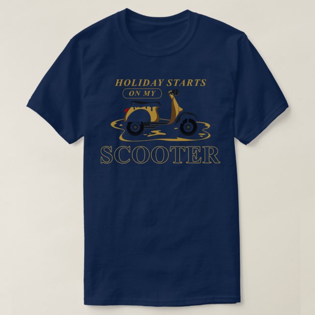 Camiseta Vacaciones con Scooter (Diseño del anverso)