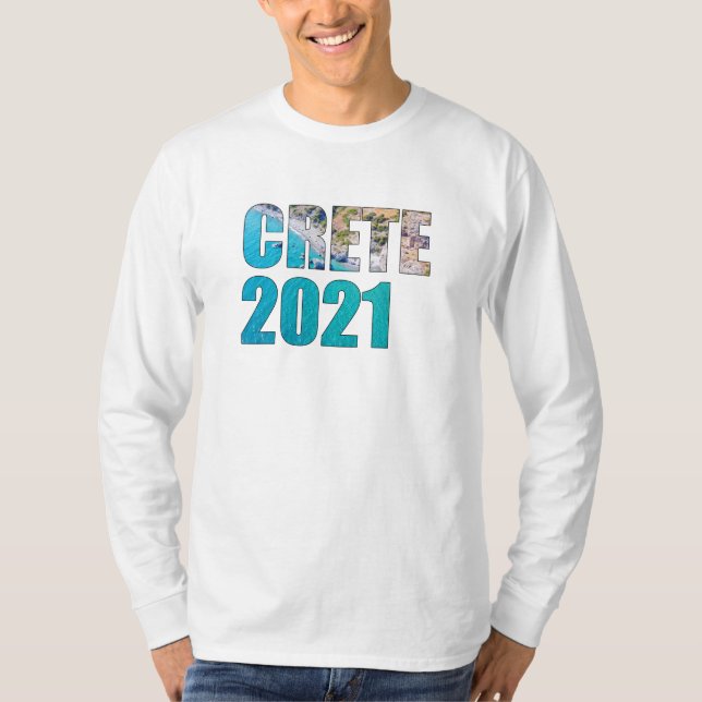 Camiseta Vacaciones Crete 2021 Beach Greece (Anverso)