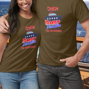 Camiseta Vacaciones Crucero Familiar Personaliza