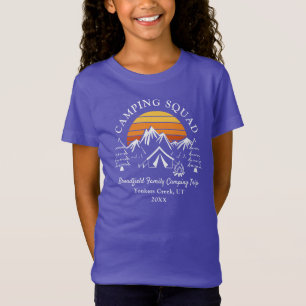 Camiseta Vacaciones de Camping Modernas para Familias Hijas