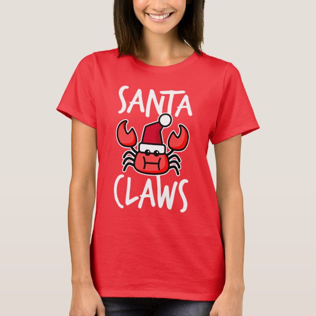 Camiseta Vacaciones de cangrejo de Navidades de Nueva Ingla (Anverso)