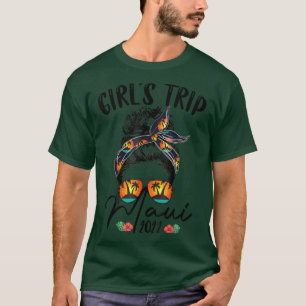 Camiseta Vacaciones de chicas en Maui 2022 Hawaii Moño de p