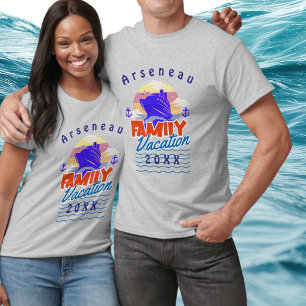 Camiseta Vacaciones de crucero familiares simples Personali
