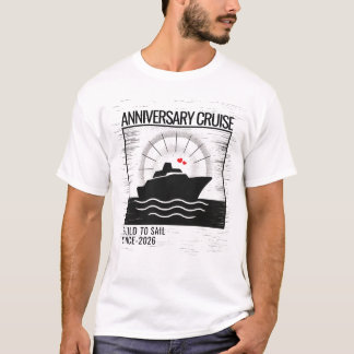 Camiseta Vacaciones de crucero Nautical Black & White Anive