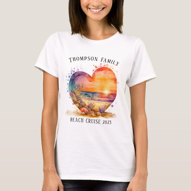 Camiseta Vacaciones de crucero para familias acuáticas Hear (Anverso)