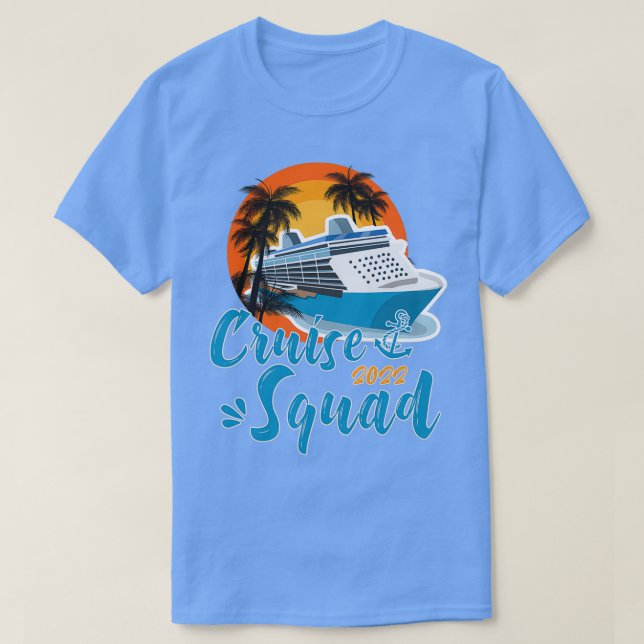 Camiseta Vacaciones de cruceros familiares Squad 2022 (Diseño del anverso)