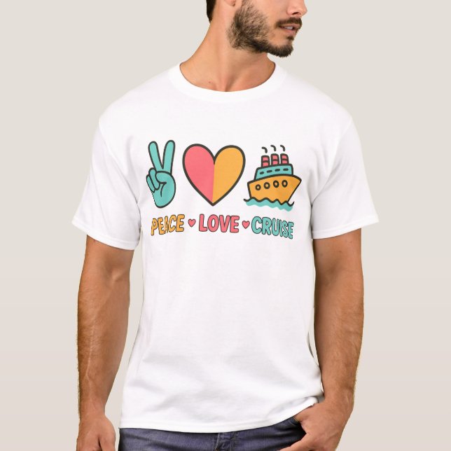 Camiseta Vacaciones de cruceros por amor a la paz (Anverso)