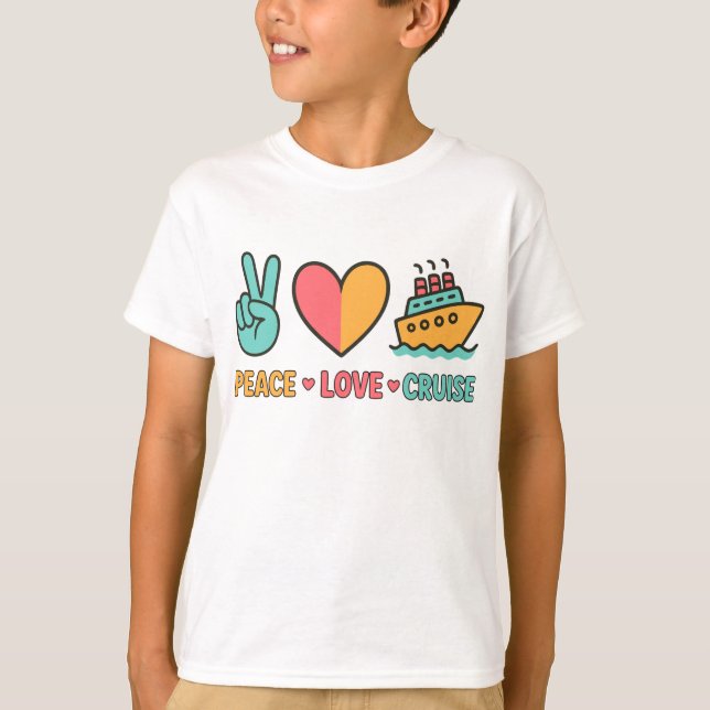 Camiseta Vacaciones de cruceros por amor a la paz (Anverso)