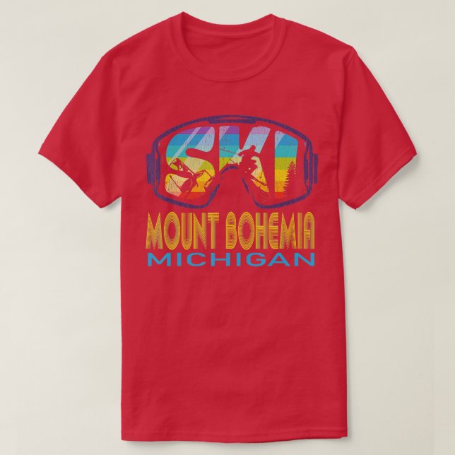 Camiseta Vacaciones de esquí en el monte Bohemia Michigan (Diseño del anverso)