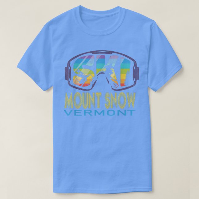 Camiseta Vacaciones de esquí en Montaña de Nieve Vermont (Diseño del anverso)